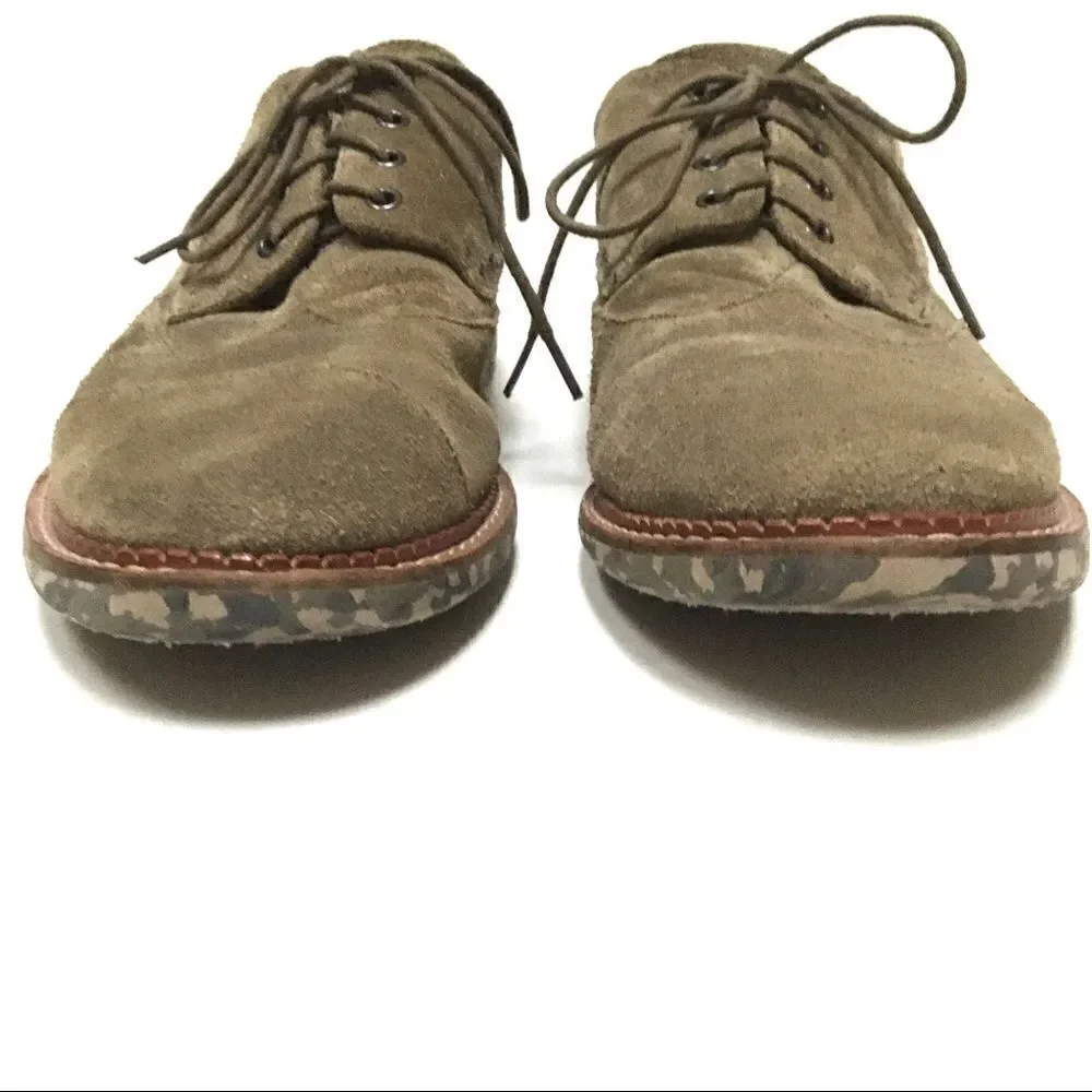 Toms camo wing tip suede oxford loafers 12‎